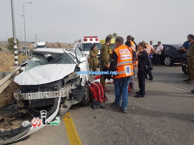 فيديو :مصرع سيدة من اورانيت واصابة اثنين في حادث طرق مروع في مدخل كفرقاسم الشرقي  